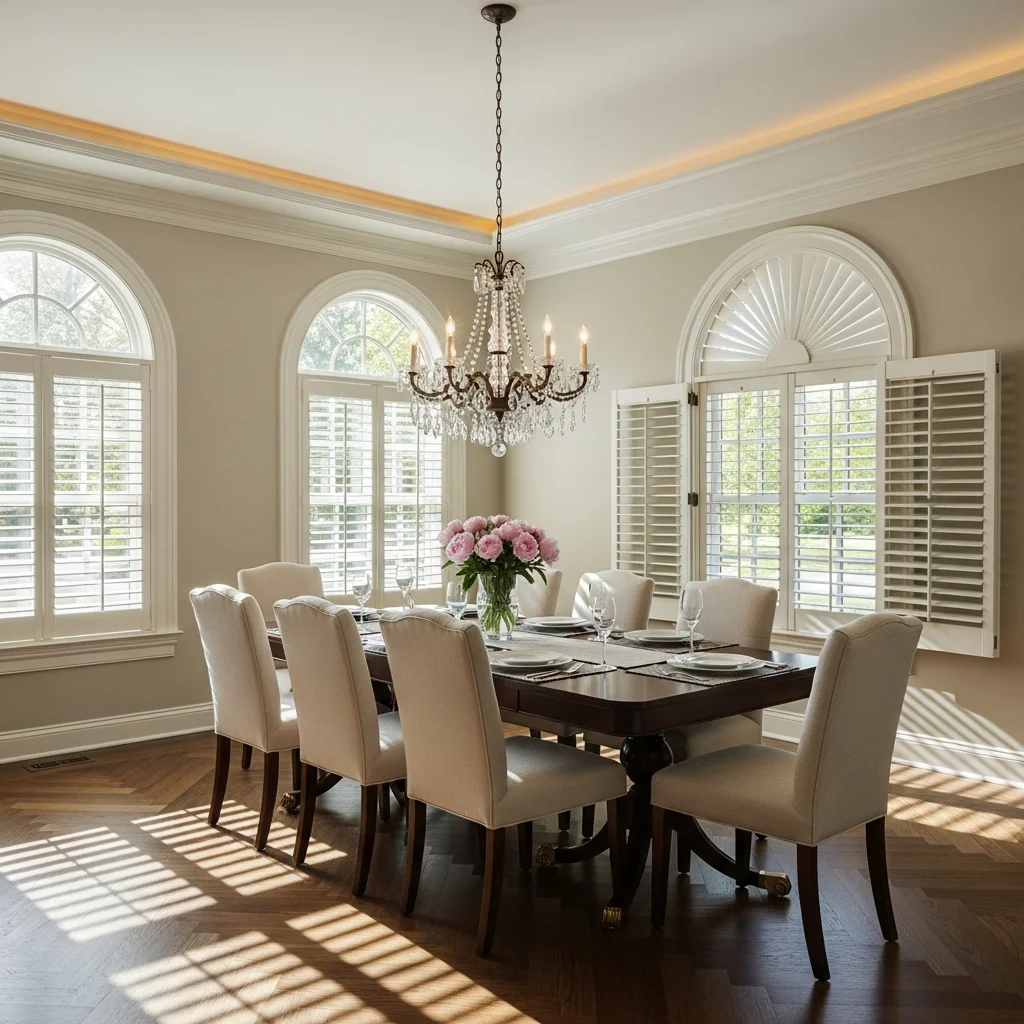 Custom plantation shutters for elegant window treatments