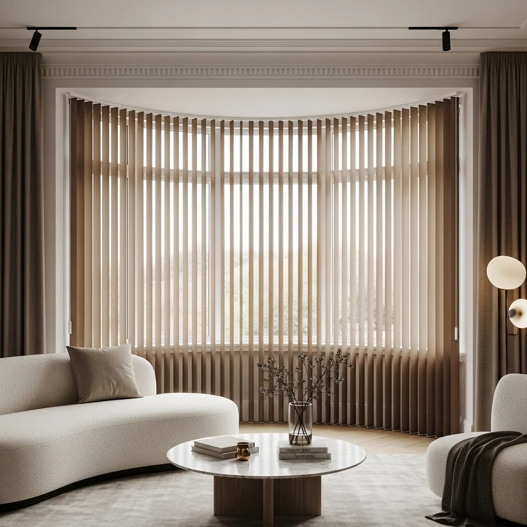 Custom vertical blinds for sliding doors and large windows