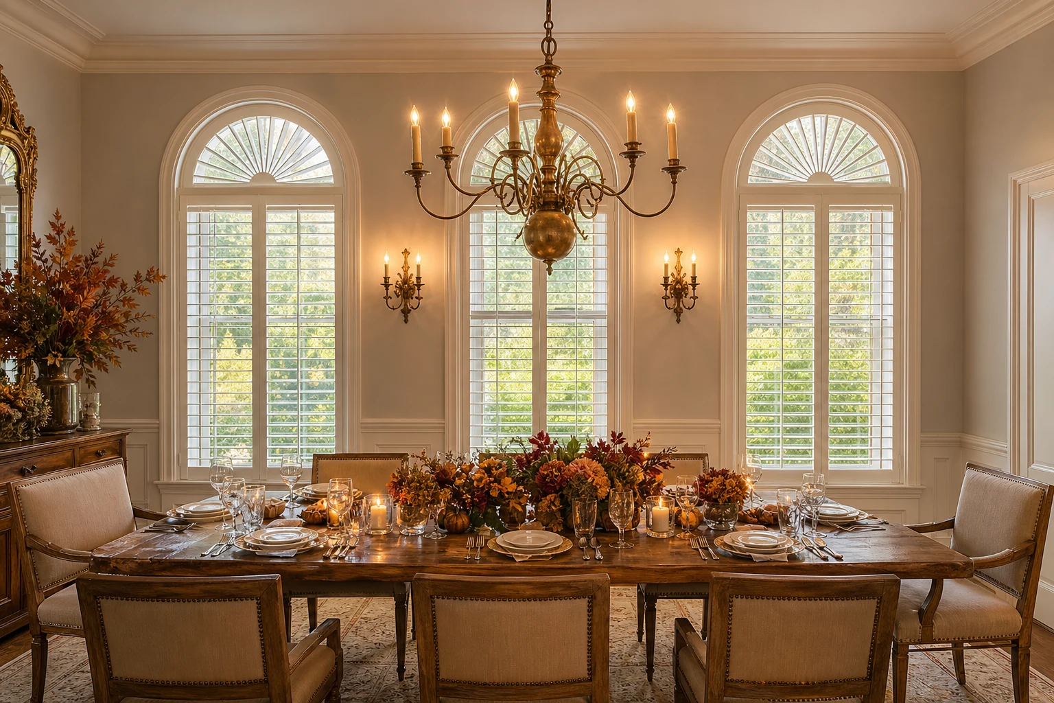 Roller shades with Gulf coastal views