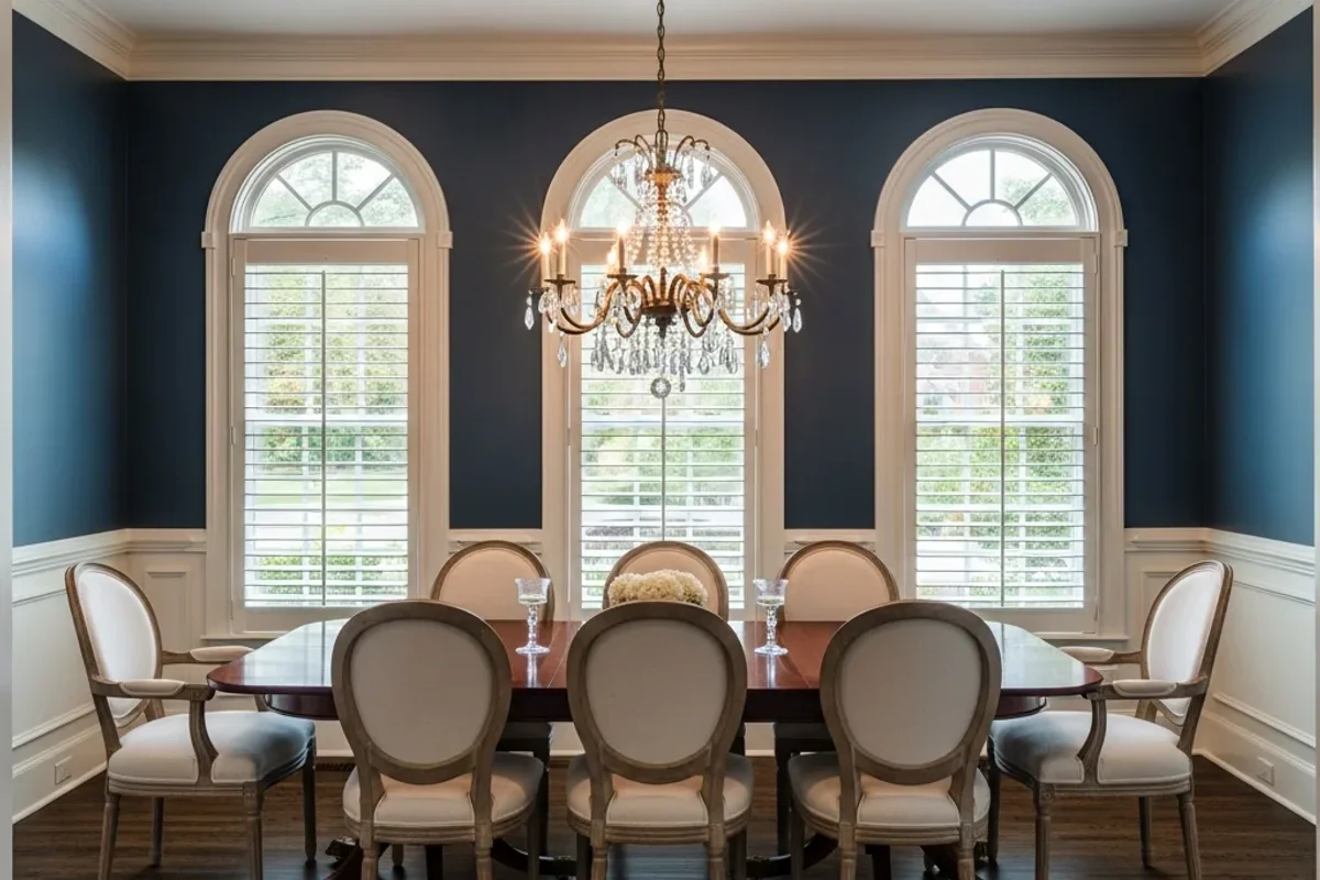 Formal Dining Plantation Shutters in Destin -- after