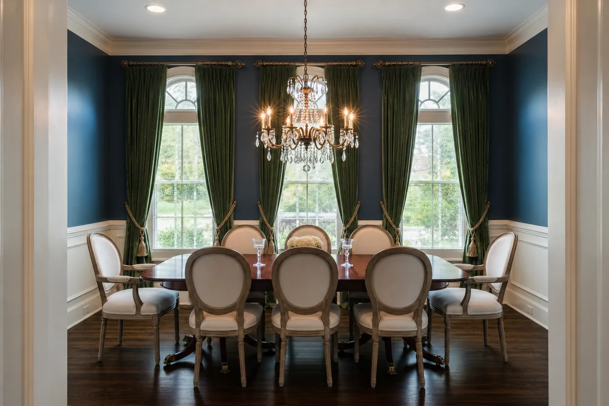 Formal Dining Plantation Shutters in Destin -- before