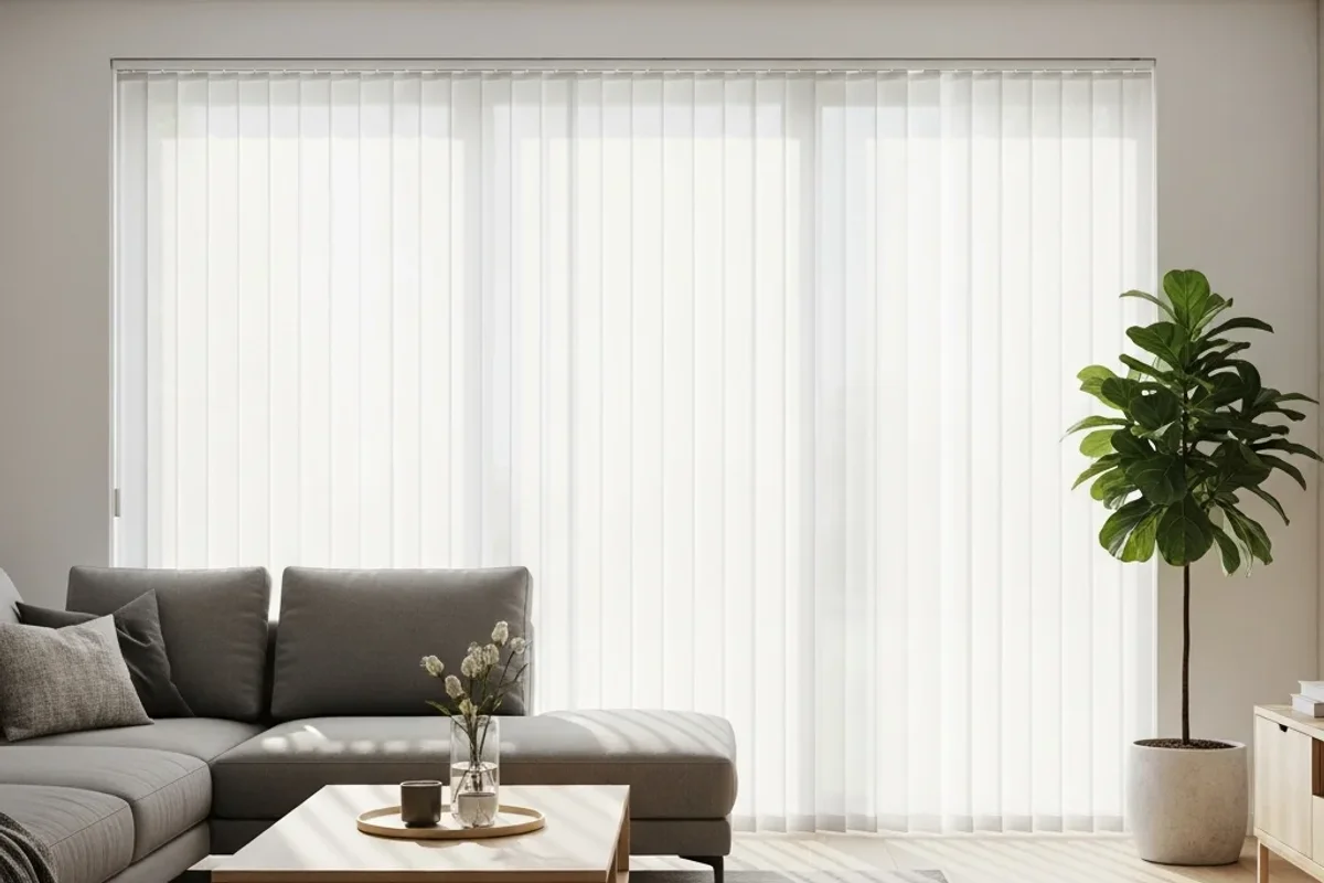 Vertical Blinds in a Destin Bedroom Suite -- after